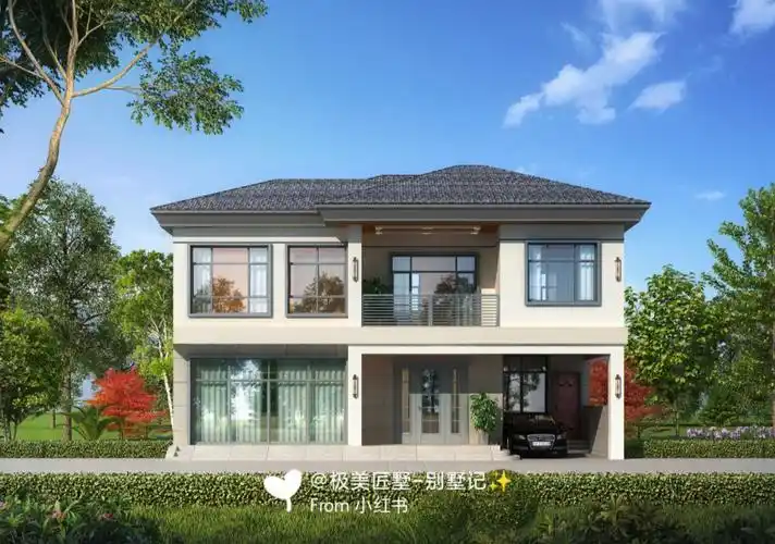 二层带车库的农村别墅