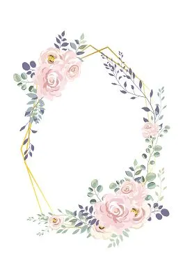 小清新婚礼婚庆花卉素材边框