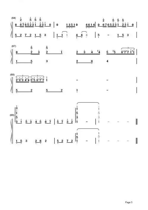 瓦妮莎的微笑简谱 克莱德曼钢琴演奏 爱的快乐和甜美