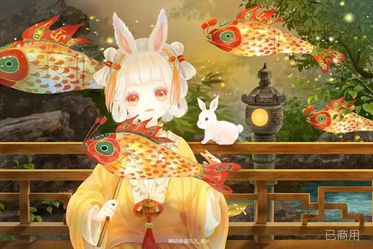 兔子拟人插画图片壁纸