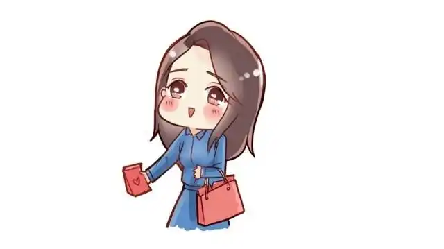 美女明星李沁卡通形象桌面壁纸