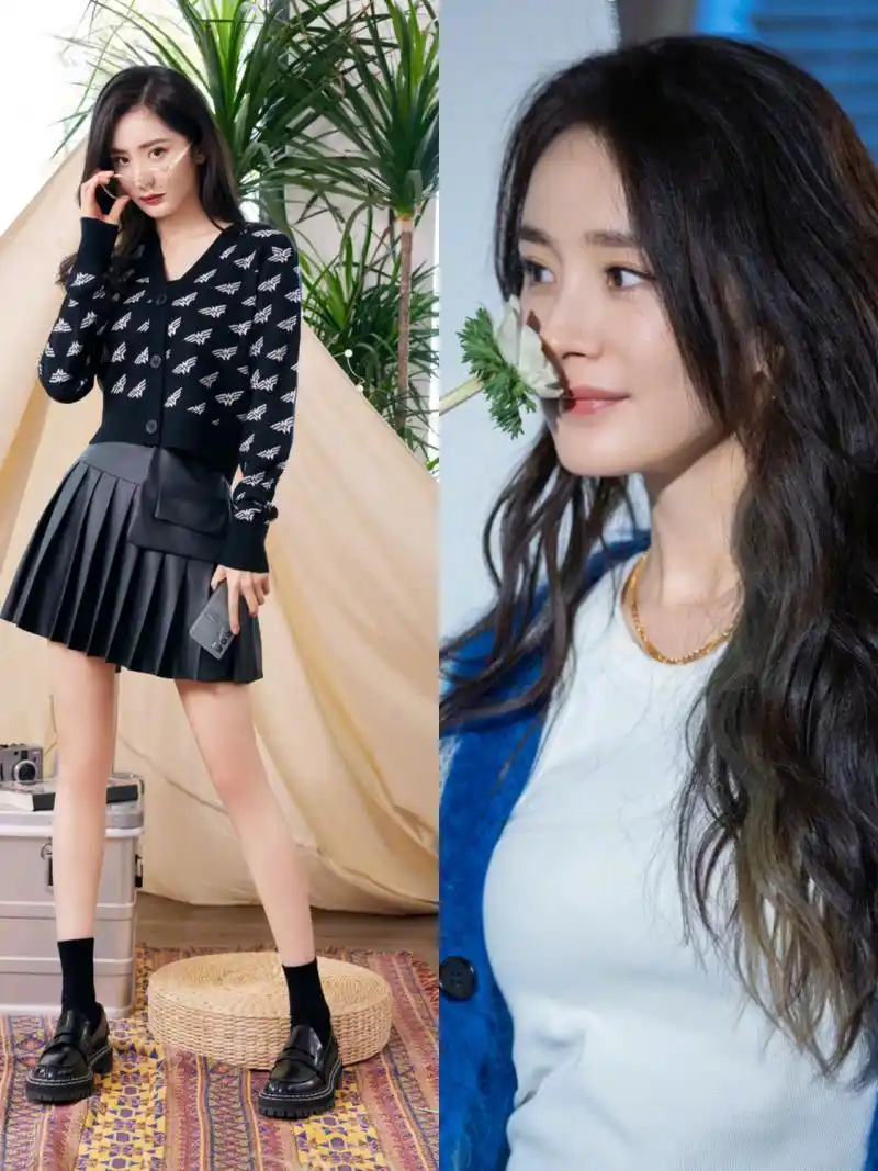 杨幂初秋针织毛衣穿搭 活力满分 说起杨幂大家都不会陌生,这个实力派