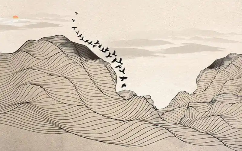 a051364抽象山水画