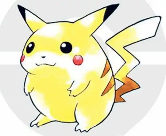 看了一下初代的皮卡丘形象……怪不得那么胖那么圆,原来是以大福为