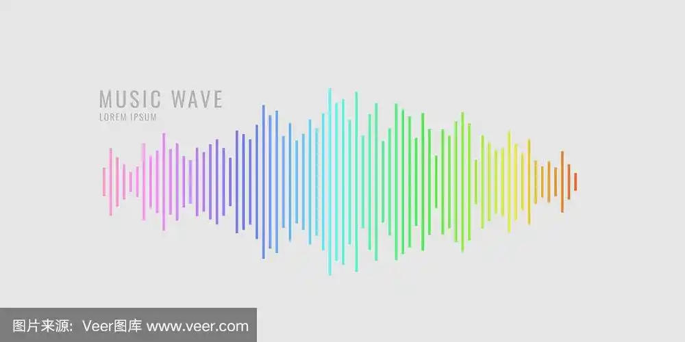 矢量插图音乐波均衡器的形式