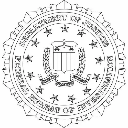 黑白线条美国联邦调查局fbi logo徽章png图片素材 标志logo-第1张