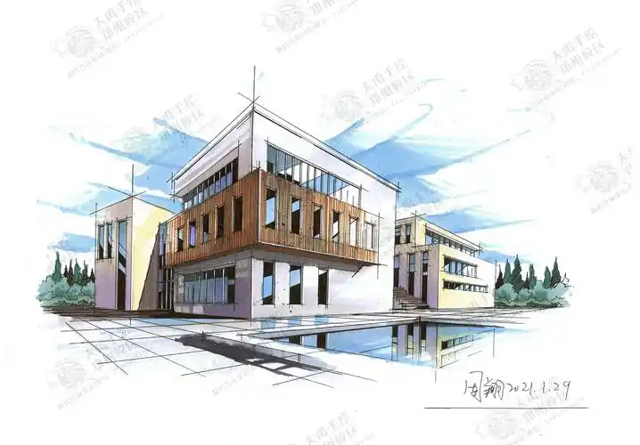 建筑手绘效果图