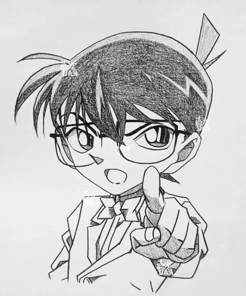 名侦探柯南手绘  #临摹 #工藤新一  #名柯  #画画的日常