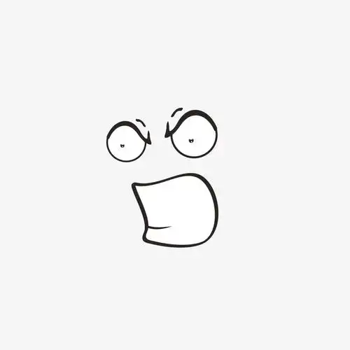 真的很愤怒黑色卡通表情