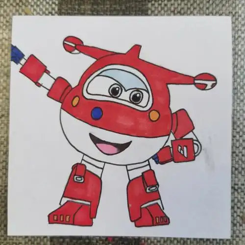 超级飞侠  #乐迪  #临摹打卡  #马克笔临摹  #简笔画