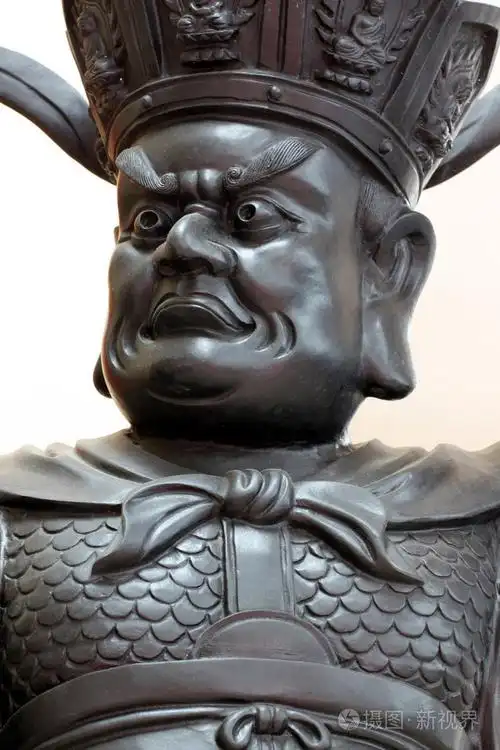 中国宗教的黑神雕像