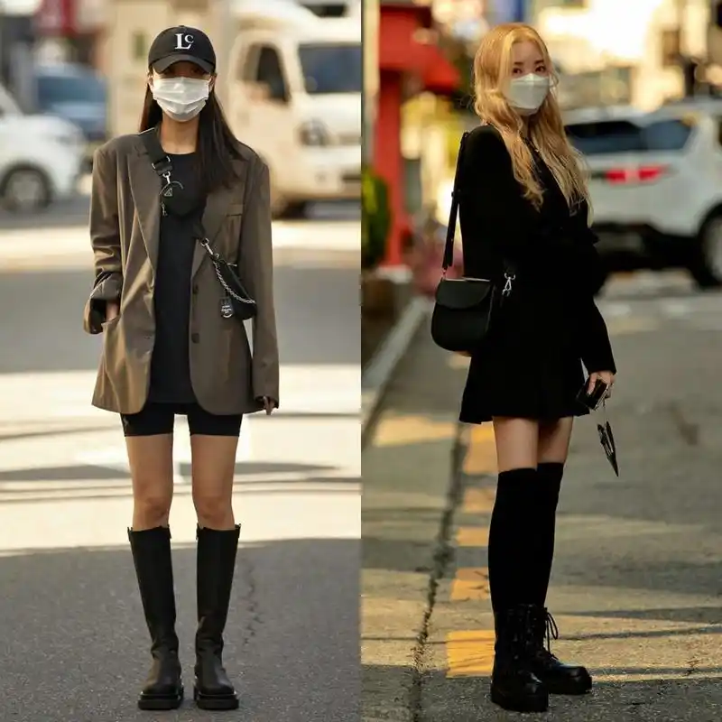 韩国街拍穿搭"火"了!展现街头时尚潮流,秋冬季穿出时髦感