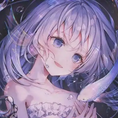 十一温柔梦幻紫色治愈系女生动漫头像