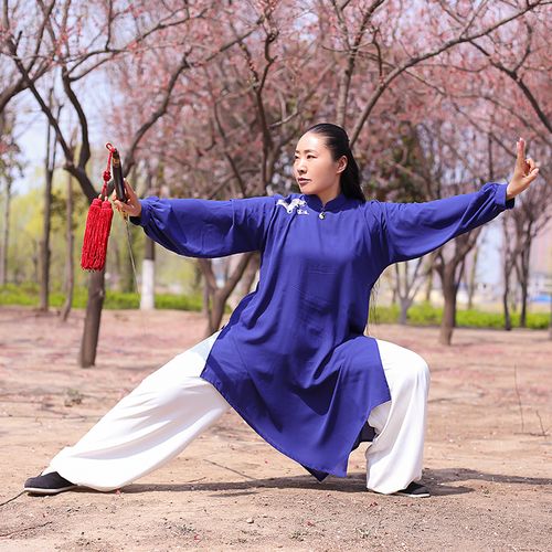 太极表演马蕾太极春蕾武术练功男女专业服长款新款太极服