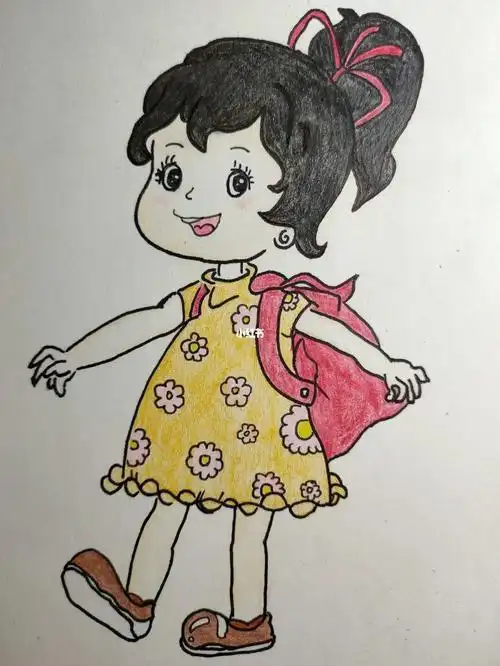小学生简笔画颜色人物