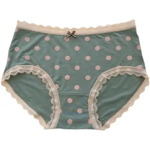 波点三角裤女士弹力腰高适中蝴蝶结舒适中简约女薄款平角裤