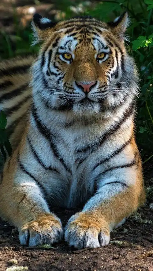 壁纸 老虎正面图,脸,爪子,野生动物 2880x1800 hd 高清壁纸, 图片, 照