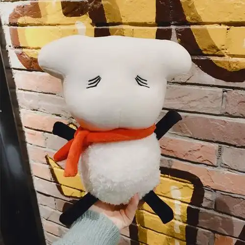 易烊千玺微博手绘一只羊抱枕靠垫毛绒玩具生日生日会毛绒布艺类玩具