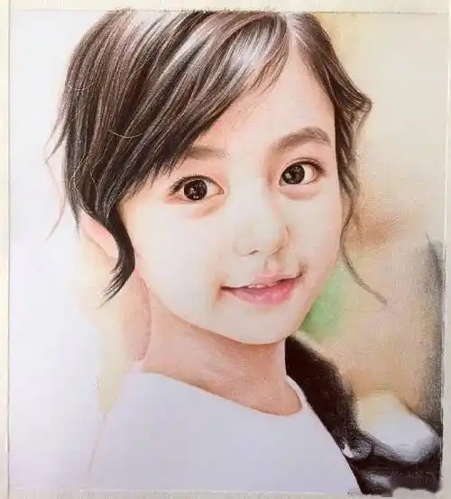 彩铅人物手绘女孩教程步骤图,彩铅画临摹图片大全,人物彩铅画图片大全