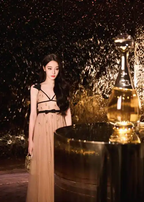 迪丽热巴闪耀迪奥品牌活动,粉色纱裙尽显璀璨风华