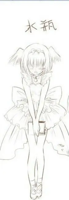 水瓶座公主简笔画小葩画小葩