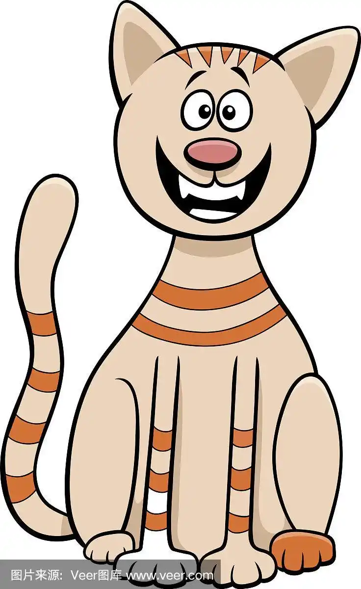有趣的漫画猫卡通动物人物