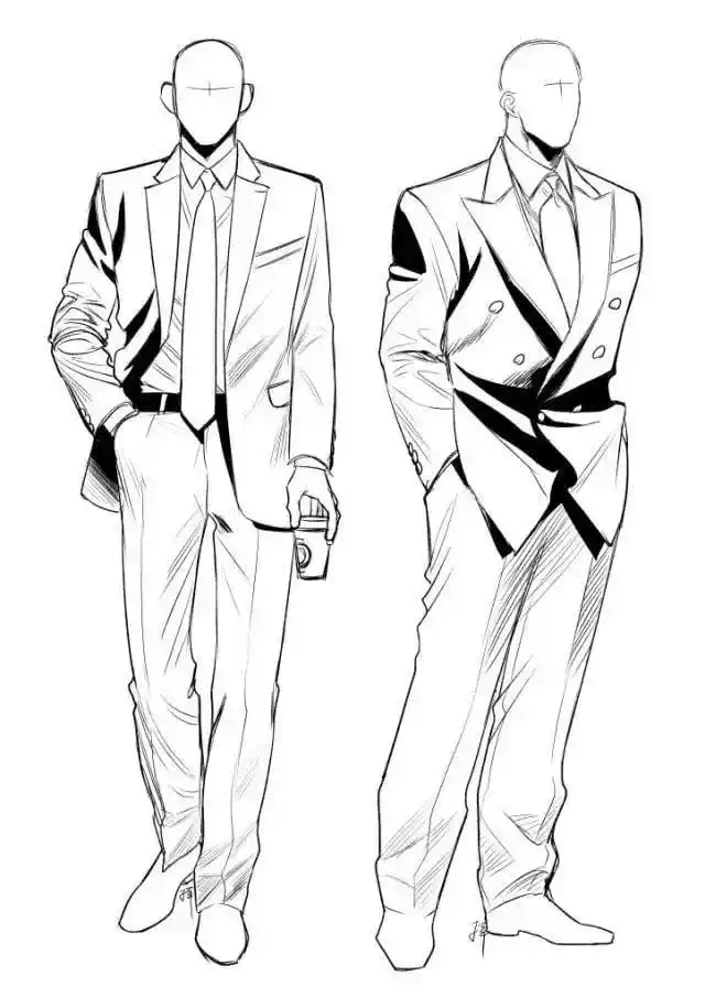给人飒爽的男性西装绘制教程讲解