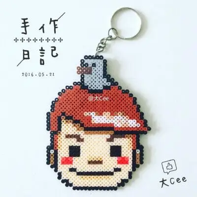 and……拿出来给大家一起分享一下@拼拼豆豆 @mm拼豆谢谢卡通原作者