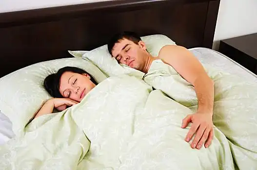 年轻,情侣,睡觉,一起,一个