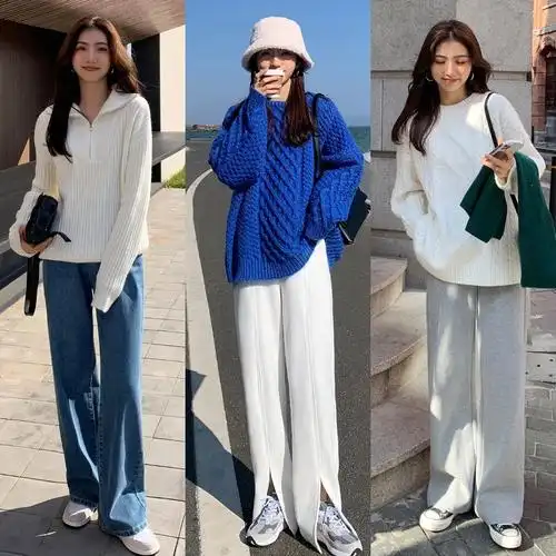 阔腿裤搭什么上衣好看图片 穿"阔腿裤",该搭配什么上衣?