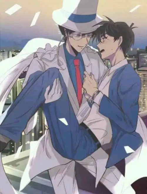 怪盗基德和青子的公主抱,完全吊打新一和快斗的"公主抱"