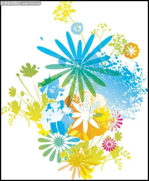 可用作水彩花纹,花纹素材,花纹下载,夏天素材等相关设计的参考图片