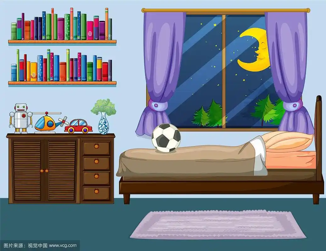 卧室场景与木制家具