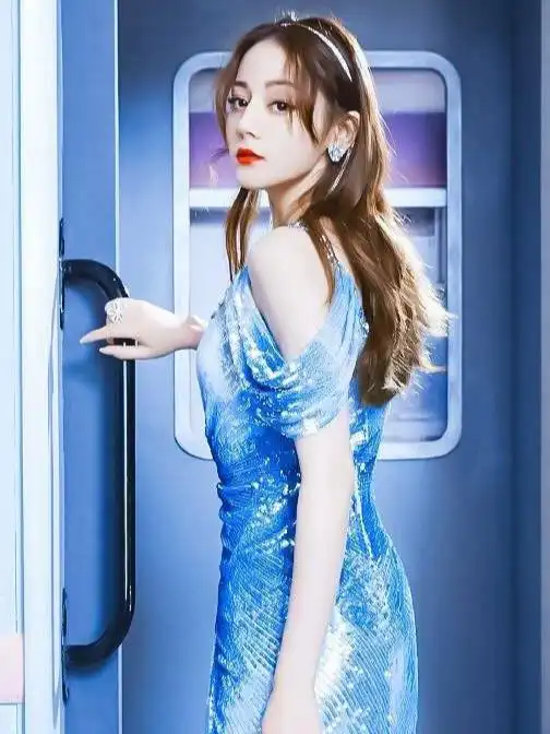 蓝色人鱼裙0469♀15 迪丽热巴 渐变礼服_礼服_婚纱礼服_sol