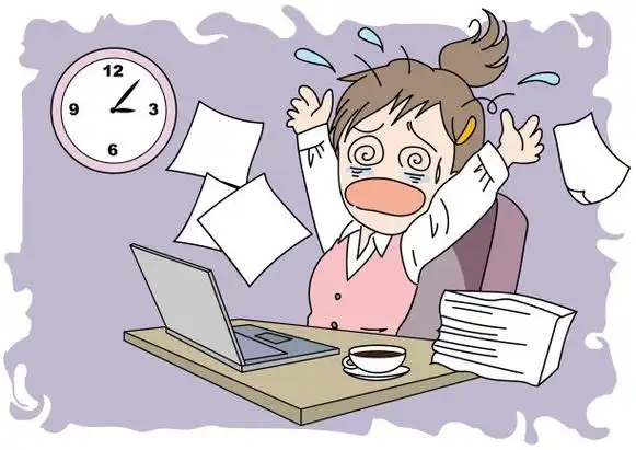 忙碌,商务,女人,办公室,笔记本电脑正版矢量图素材下载