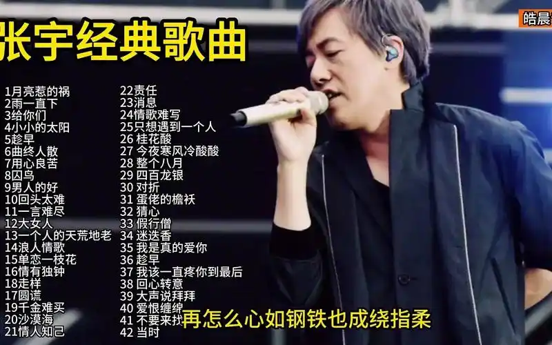 张宇42首经典歌曲合集,一个只唱老婆写的歌的男人,首首动听!