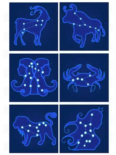 十二星座带星象 i>图 /i> i>透 /i> i>明 /i>剪影png素材