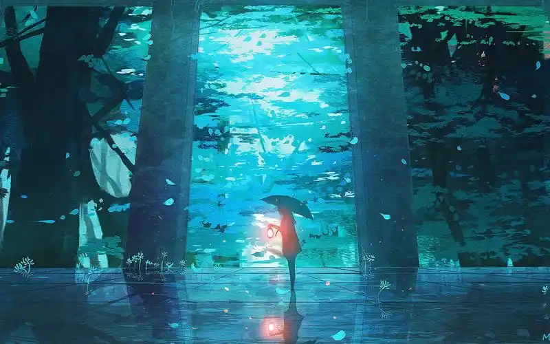 唯美浪漫动漫场景插画桌面壁纸