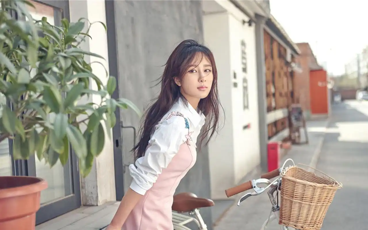 杨紫气质唯美街拍图片桌面壁纸