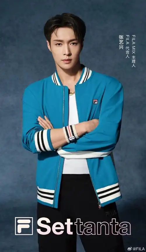 fila代言人张艺兴##fila mix主理人张艺兴##set复古夹克##fila腹排