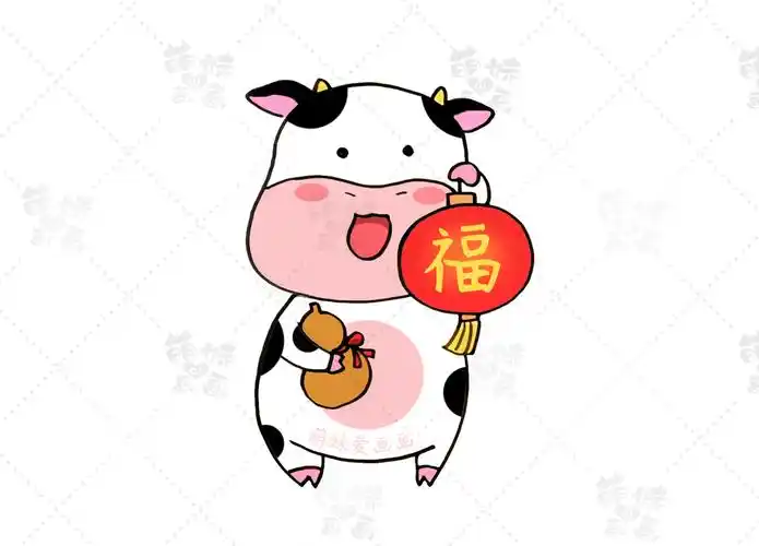 原创牛年大吉学画8只小牛简笔画简单又可爱可收藏备用