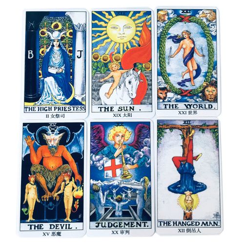 中文版经典韦特塔罗牌78张普及版 牌 绒布袋子 绒布桌布 中文说明书