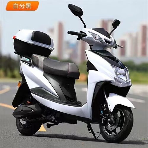 飞野全新款电动车高速大功率外卖长跑王电摩电瓶车 豪华版白分黑 送尾