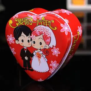 【火拼】 创意婚庆马口铁喜糖盒 爱你一万年 结婚婚宴糖果盒现货