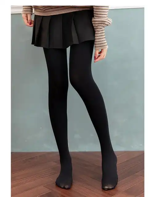 高个子加长版过膝袜子女春秋冬黑丝袜ins潮长筒防滑高筒大腿长袜 黑色