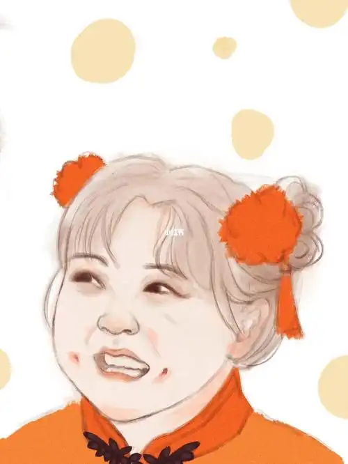 对不起鹅儿,我还是画可爱的玲儿比较有感觉～～～#贾玲  #插画