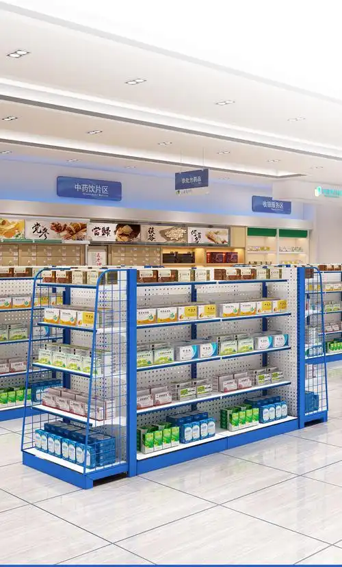 letsfun药店货架药品陈列展示架多层医药摆药架药房诊所多层医院西