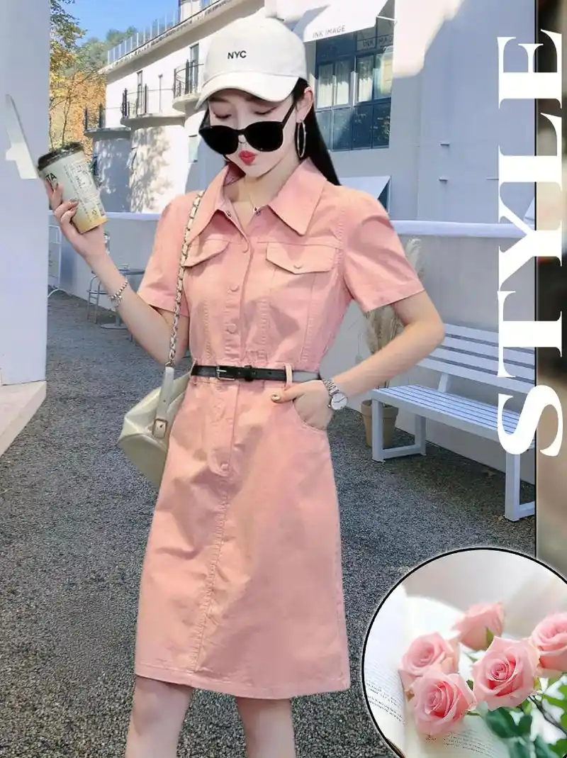 夏天来啦,爱穿裙子的姐妹不要不过这款休闲工装裙