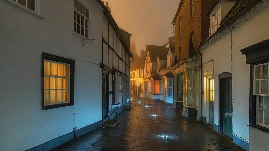 下载壁纸 1920x1080 全高清 英格兰,阿尔斯特,街道,夜晚,潮湿 桌面