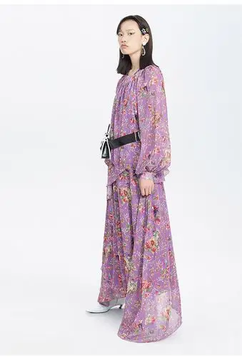 【designerwomenswear】uooyaa/乌丫18秋冬新款专柜正品复古时髦印花